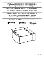 Whirlpool WHP1000S Pedestal Installation предпросмотр