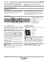 Preview for 1 page of Whirlpool WHSP40801 Quick Manual