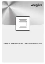 Предварительный просмотр 1 страницы Whirlpool WHW7OM54SH Safety Instructions, Use And Care And Installation Manual