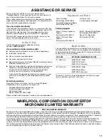 Preview for 15 page of Whirlpool WMC50522AB Use And Care Manual