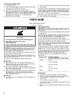 Preview for 8 page of Whirlpool WOD51ES4EB User Instructions