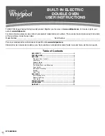 Preview for 1 page of Whirlpool WOD51ES4EWH User Instructions