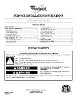 Preview for 1 page of Whirlpool WPG Installation Instructions Manual