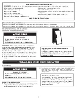 Preview for 2 page of Whirlpool WRF560SE User Manual