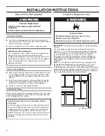 Предварительный просмотр 8 страницы Whirlpool WRF974CIHV00 Use And Care Manual