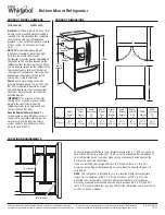 Whirlpool WRF989SDA Dimension Manual предпросмотр