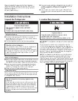 Предварительный просмотр 7 страницы Whirlpool WRF992FIFM User Manual