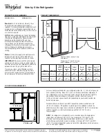 Whirlpool WRS322FDA Dimension Manual preview