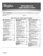 Предварительный просмотр 1 страницы Whirlpool WRS970CIDE-BL User Instructions