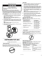 Предварительный просмотр 9 страницы Whirlpool WRT111SFD User Instructions