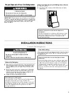 Предварительный просмотр 3 страницы Whirlpool WRX988SIBM Installation Instructions And Owner'S Manual