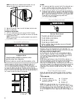 Предварительный просмотр 6 страницы Whirlpool WSF26D4EX User Manual