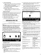 Предварительный просмотр 9 страницы Whirlpool WSF26D4EX User Manual