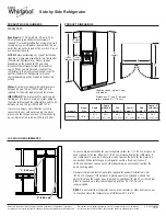 Предварительный просмотр 1 страницы Whirlpool WSR25D2RY Dimensions