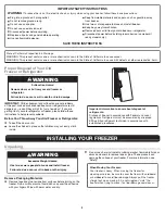 Preview for 2 page of Whirlpool WSZ57L18DM User Manual