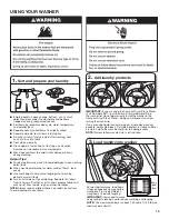 Preview for 15 page of Whirlpool WTW2000HW Use And Care Manual