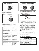 Preview for 9 page of Whirlpool WTW4810EW Use And Care Manual