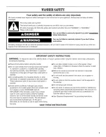 Preview for 3 page of Whirlpool WTW6700TU1 Use & Care Manual