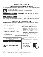 Preview for 3 page of Whirlpool WUR50X24HZ Use & Care Manual