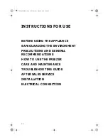 Whirlpool WV1600 NFW Instructions For Use Manual preview