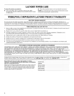 Preview for 4 page of Whirlpool WVP8600SB0 Use And Care Manual