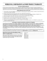 Preview for 4 page of Whirlpool WVP9000SB0 Use And Care Manual