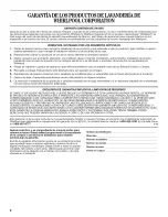 Preview for 8 page of Whirlpool WVP9000SB0 Use And Care Manual