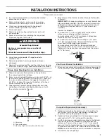 Предварительный просмотр 7 страницы Whirlpool WVW51UC0LS Installation Instructions And Use & Care Manual