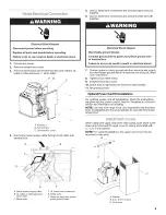 Предварительный просмотр 9 страницы Whirlpool WVW75UC0DS0 Installation Instructions And Use & Care Manual