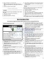 Preview for 9 page of Whirlpool WWC287BLS - Wine Cooler Use And Care Manual