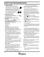 Preview for 14 page of Whirlpool WWDC 9614 S Instructions For Use Manual