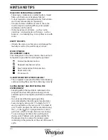 Preview for 20 page of Whirlpool WWDC 9614 S Instructions For Use Manual