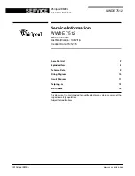 Whirlpool WWDE 7512 Service Information preview