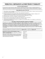 Preview for 4 page of Whirlpool XVP9000TA0 Use And Care Manual