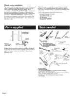 Preview for 4 page of Whirlpool YGS470LEKQ0 Installation Instructions Manual