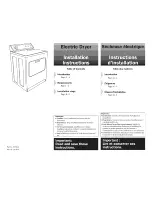 Whirlpool YLEV4634JQ1 Installation Instructions Manual предпросмотр