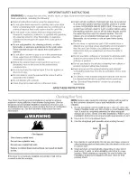 Preview for 3 page of Whirlpool YLTE5243DQ User Instructions