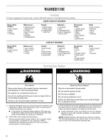 Preview for 4 page of Whirlpool YLTE5243DQ User Instructions