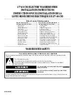 Preview for 1 page of Whirlpool YLTE6234DQ5 Installation Instructions Manual