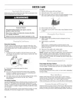 Preview for 18 page of Whirlpool YWED9500TU0 Use & Care Manual