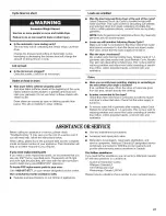 Preview for 21 page of Whirlpool YWED9500TU0 Use & Care Manual