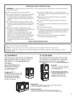 Предварительный просмотр 3 страницы Whirlpool YWFW9151 Series Use & Care Manual