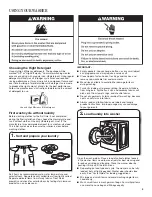 Предварительный просмотр 9 страницы Whirlpool YWFW9151 Series Use & Care Manual