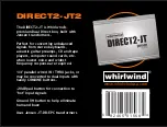 Предварительный просмотр 1 страницы Whirlwind DIRECT2-JT2 Quick Start Manual