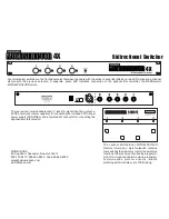 Whirlwind MULTISELECTOR 4X Specifications preview