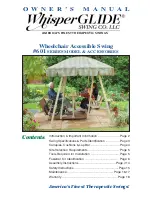 WhisperGLIDE Wheelchair Accessible Swing Owner'S Manual preview