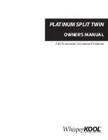 WhisperKool Platinum Split Twin Owner'S Manual preview