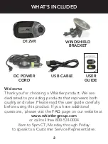 Предварительный просмотр 2 страницы Whistler D12VR Manual