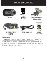 Предварительный просмотр 2 страницы Whistler D12VRS User Manual