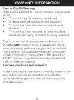 Preview for 25 page of Whistler MINI WJS-1800 User Manual